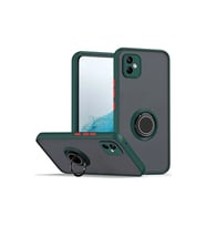 Samsung Galaxy A06 Kılıf Montreal Yüzüklü Silikon Kapak - Yeşil