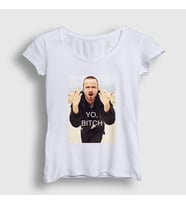 Presmono Kadın Beyaz Yo Bitch Jesse Pinkman Breaking Bad T-Shirt 313217tt