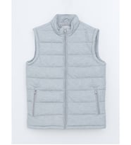 LCW Vision Gri Slim Fit Dik Yaka Erkek Şişme Yelek
