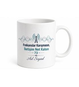 Amatör Telsizcilere Frekanslar Karışmasın İletişim Kupası Hediye Bardak