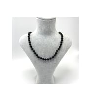 SERTİFİKALI Oniks Doğal Taş 6mm Makrome Kolye 45cm- 55cm Ayarlanabilir Ölçü