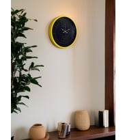 36 Cm Sarı Dekoratif Duvar Saati (Standart)