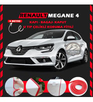 Renault Megane 4 Oto Araç Kapı Koruma Fitili 5metre Parlak Kırmızı Renk