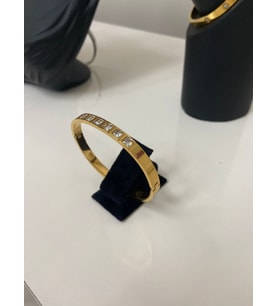 ÇELİK BİLEZİK BAGET TAŞLI GOLD KELEPÇE