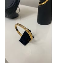 ÇELİK BİLEZİK BAGET TAŞLI GOLD KELEPÇE