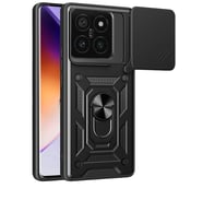 Mi 14T Pro Kılıf Pars Lens Yüzüklü Silikon - Siyah