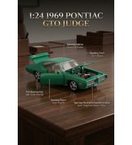 Motor Max 1:24 1969 Pontiac Gto Judge Yeşil Diecast Model Araba Lisanslı Açılır Kapı ve Kaput