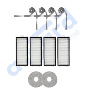 Roborock Saros Z70 Uyumlu 4 Yan Fırça 4 Filtre 2 Mop