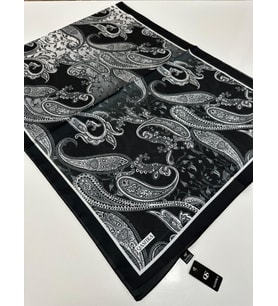 QASHKA Saten İpek Şal Etro Desen LBT0101