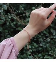 Rose Gold Kaplama Trend Geçme Zincir Bileklik