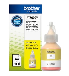Brother BT5000Y Yellow Sarı 5.000 Sayfa Şişe Mürekkep DCP-T300-310-500-510-700-710 MFC-T800-810