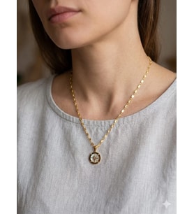 925 Ayar Gümüş İtalyan Ezme Zincir Kutup Yıldızı Kolye.rose.gold.rodaj