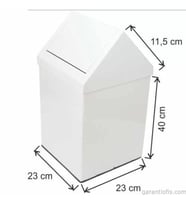 Garanti Metal 1317 Çatı Kapaklı Çöp Kovası (21 Litre)