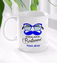 BK Gift Kişiye Özel Babaların Bir Tanesi Tasarımlı Beyaz Kupa Bardak - Model 1