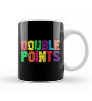 Double Points Text Kupa Bardak Porselen