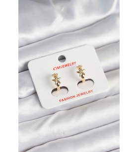 Pirinç Gold Renk Yıldız Kadın Küpe 5886 - HPSBYI4211-1706