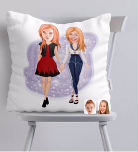 BK Gift Kişiye Özel Bekarlığa Veda Karikatürlü Beyaz Yastık-1