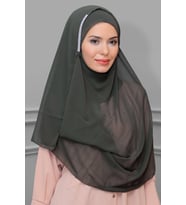 Haki Pratik Hazır Geçmeli Malezya Şal Şifon Taşlı 1850_09