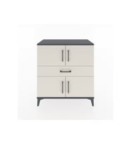 Hyperion Şifonyer Tek Raflı Tek Çekmeceli 4 Kapaklı 88x44x96 Antrasit-Aytaşı