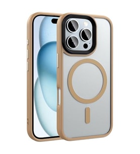 Coverzone ?Phone 16 Pro Max ile Uyumlu Sert PC Arka Y�zey Wireless ?arj �zellikli Buzlu Saydam ZF Kapak