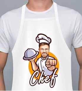Kişiye Özel En İyi Chef- Aşçı Karikatür Mutfak Önlüğü