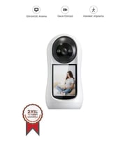 Torima CMR17 Monitörlü Smart Ip Full Hd 360° Akıllı Güvenlik Kamerası Hareket Algılama Bebek Kamerası (Beyaz)