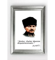 Gümüş Çerçeveli Atatürk Tablo a848