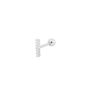 Gümüş taşlı tragus kıkırdak Piercing tek küpe hs16t36e Sarı-Tek Ebat