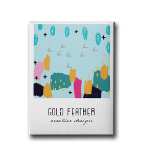 Gold Feather Canvas Tablo MİND748