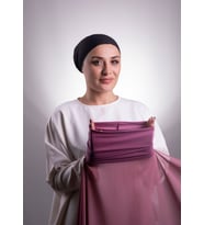 Fuşya Pratik Hazır Geçmeli Şal Şifon Boru Boneli 3001_20