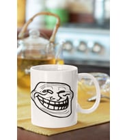 Troll Face Baskılı Porselen Kupa Bardak
