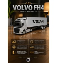 Volvo FH4 1:32 Ölçek Metal Diecast Oyuncak Tır 50 cm Büyük Boy Transporter