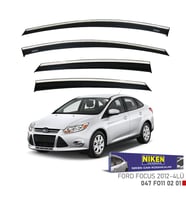 FORD FOCUS 2012- KROMLU CAM RÜZGARLIĞI  4'lü Set Niken Marka