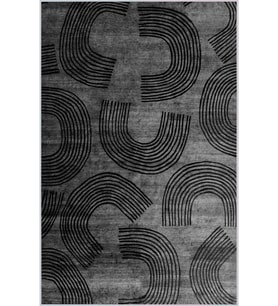Eliana Home Baskılı, Yıkanabilir Kaymaz Taban Salon Halısı LNA0019-SD849 100x150 cm (Gri)
