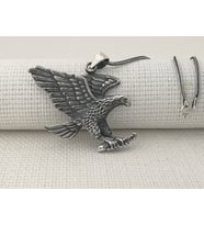 925 Ayar Gümüş 3D Kartal Tasarımlı Erkek Kolye