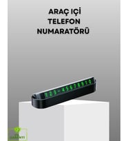 Gri Alüminyum Araç İçi Telefon Numaratörü – Dayanıklı, Modern Ve Net Görünürlük Sağlayan Tasarım
