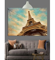 Eiffel Kulesi Pastel Renkler Dekoratif Kanvas - Mdf Ahşap Tablo