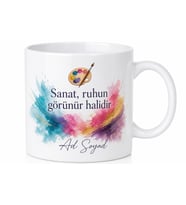 Sanat Severlere Özel Tasarım Baskılı Kupa Bardak Sanatçı Hediye
