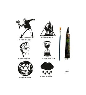 Dik Duruş Tüp Kına ve Fırça hediyeli Tattoo Geçici Dövme Seti