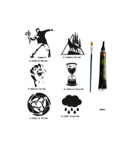 Dik Duruş Tüp Kına ve Fırça hediyeli Tattoo Geçici Dövme Seti