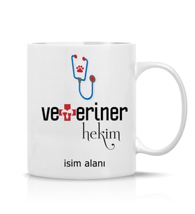 Kişiye özel Veteriner Yazılı Hediye Çay Kahve Kupa Bardak-Sağlıkçı Hediye-012