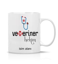 Kişiye özel Veteriner Yazılı Hediye Çay Kahve Kupa Bardak-Sağlıkçı Hediye-012