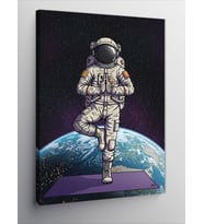 Kanvas Tablo Astronot ve Dünya Manzarası