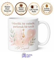 Cilt Bakım Rutini Nemlendirici Serum Parlayan Cilt Kupa Bardak Hediye