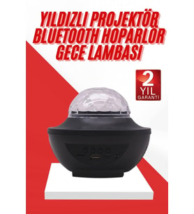 Northcity Masa ve Gece Lambası Renkli Projektör Işıklı Disko Topu Bluetooth Hoparlör - 10 Renk Dinamik Projeksiyon, Bluetooth 5.2, Otomatik Kapanma