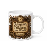 Steampunk Dişliler Çarklar Çizimli Alternatif Tarih Mekanik Kupa Bardak Hediye