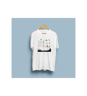Oversize İslam Dini Semboller Tasarım unisex T-shirt