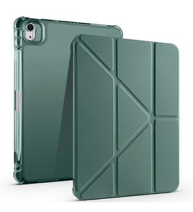 Apple iPad Air 11 2025 M3 Uyumlu Kılıf Zore Tri Folding Kalem Bölmeli Standlı Kılıf (Koyu Yeşil)