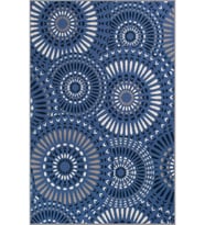 Eliana Home Baskılı, Yıkanabilir Kaymaz Taban Salon Halısı LNA1811 100x150 cm (Mavi)