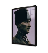 Atatürk Çerçeveli Cam Tablo